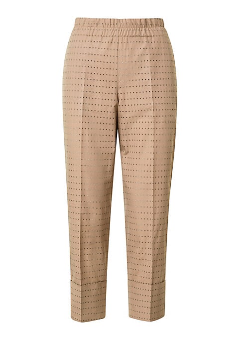 Casual Cropped Cotton Pants