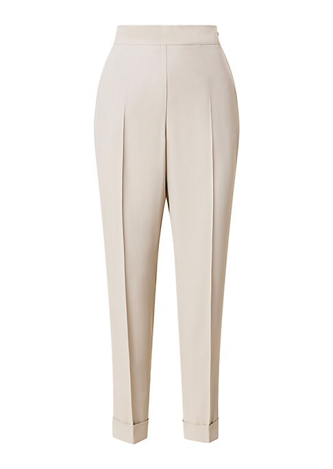 Sleek Cuffed Crêpe Trousers