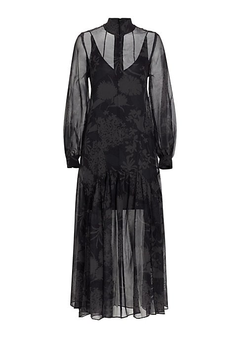 Floral Silk Midi Dress