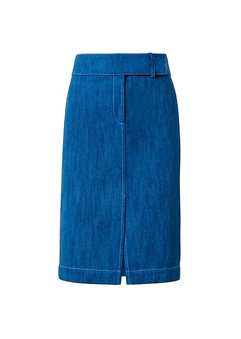 Slit Detail Denim Skirt