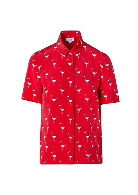 Flamingo Silk Blouse