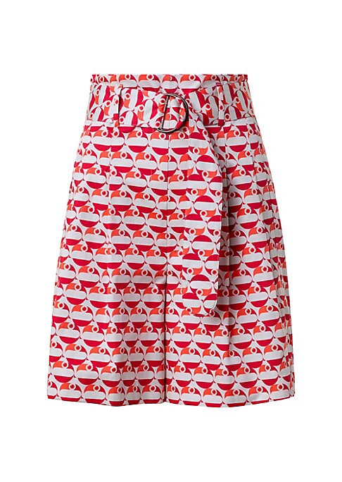 Pelican Print High-Waisted Shorts