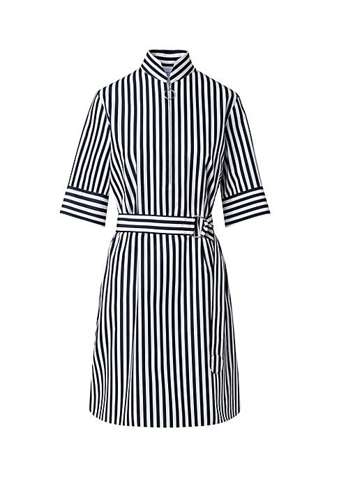 Chic Striped Zip Dress