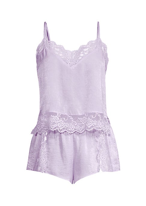 Lace-Trimmed Satin Sleep Set