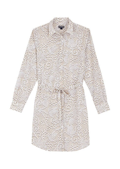 Lace-Trimmed Mini Dress