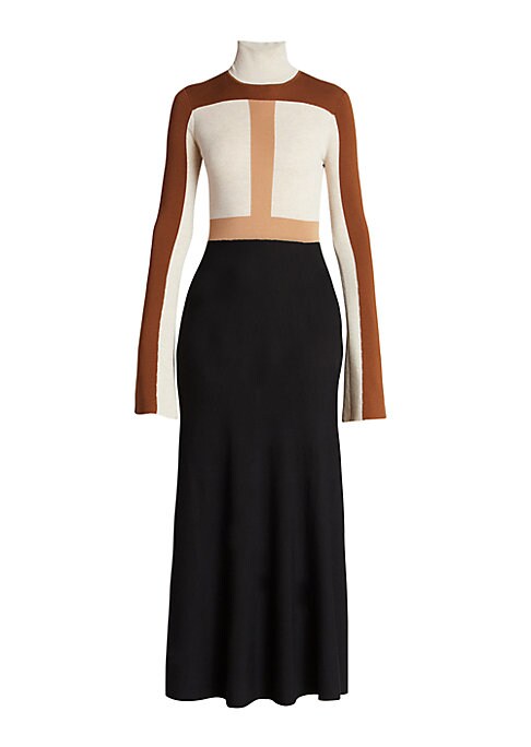 Colorful Wool Maxi Gown