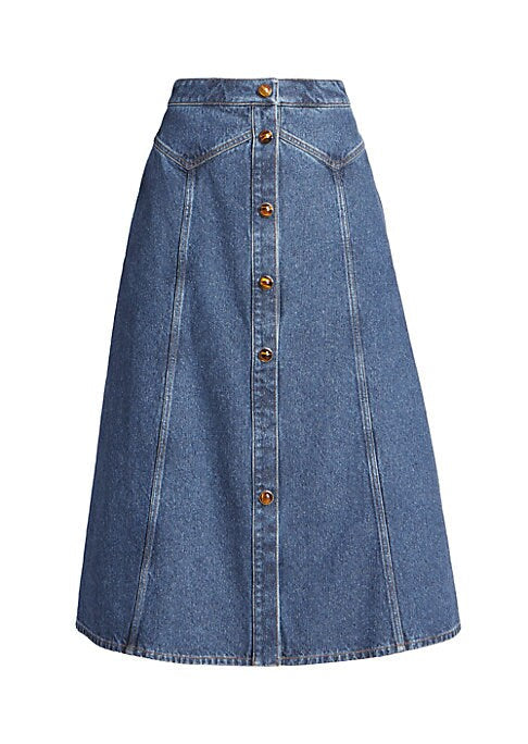 Chic Denim Midi Skirt