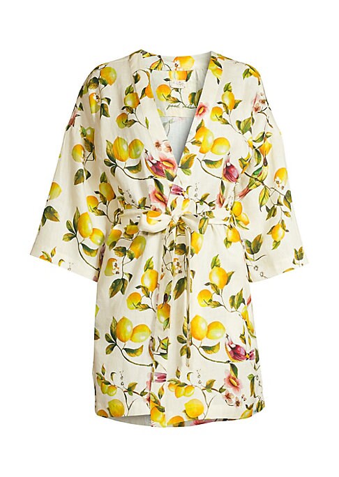 Lemon Breeze Linen Robe
