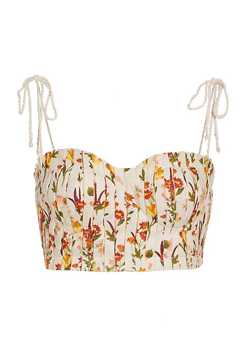 Floral Sweetheart Linen Top