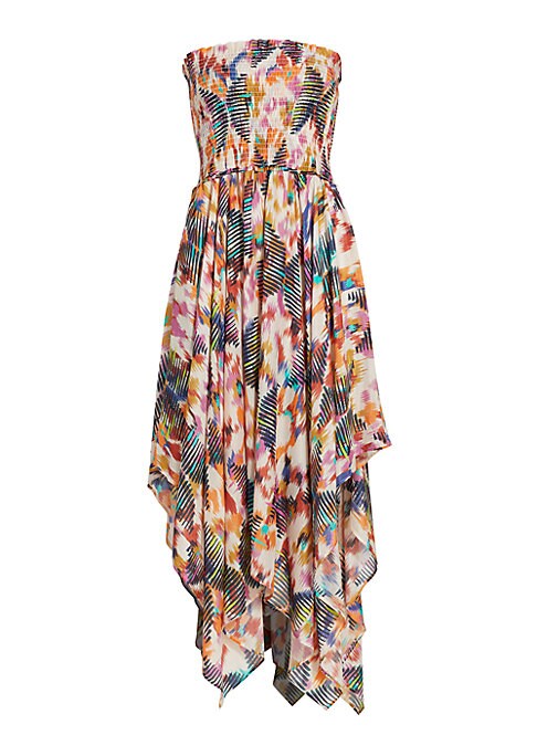 Batik Smocked Handkerchief Dress