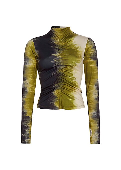 Vibrant Ruched Mock Top