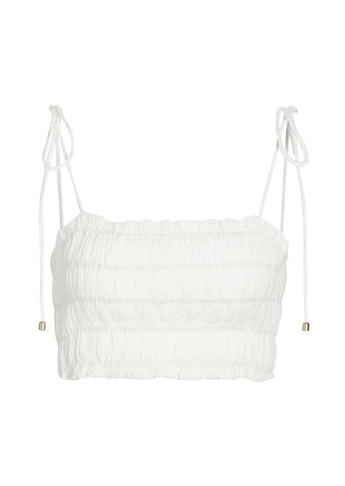 Beaded Tie Smock Top
