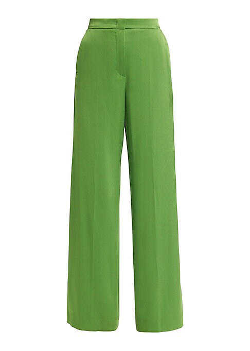 Lustrous Satin Wide Trousers