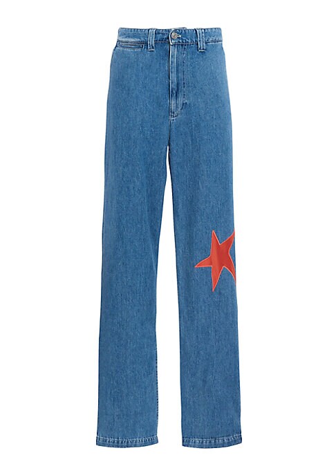 Psychedelic Star Denim Trousers