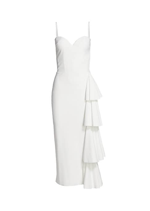 Ruffle Elegance Midi Dress