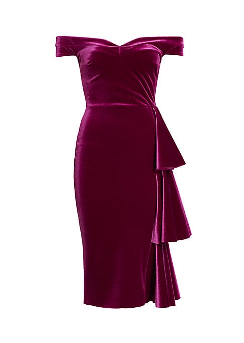 Velvet Elegance Midi Dress