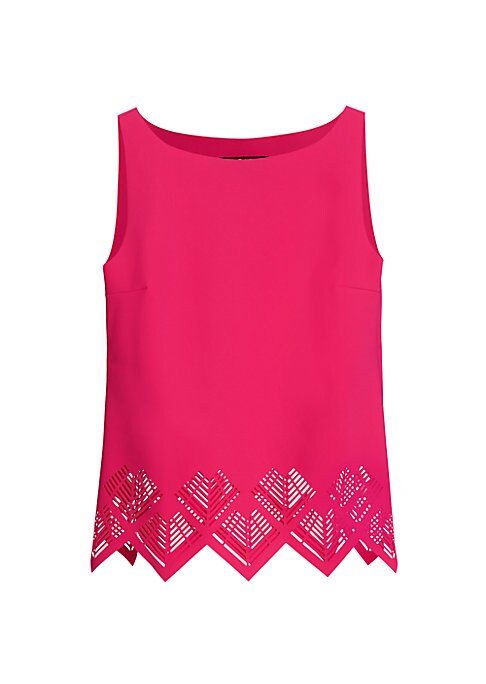 Chic Laser-Cut Jersey Top
