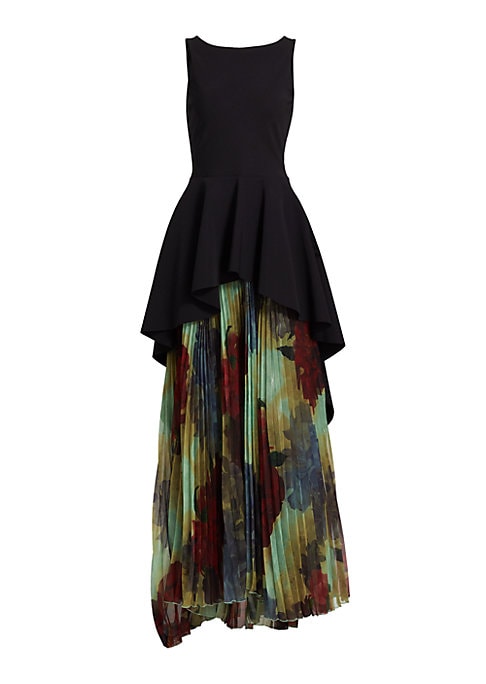 Floral Chiffon Elegance Gown