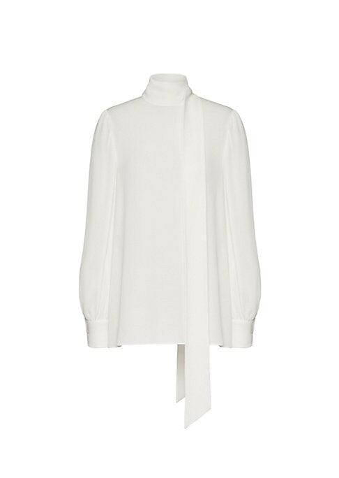 Silk Tie Neck Blouse