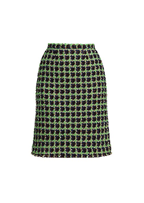 Chic Checkered Wool Skirt