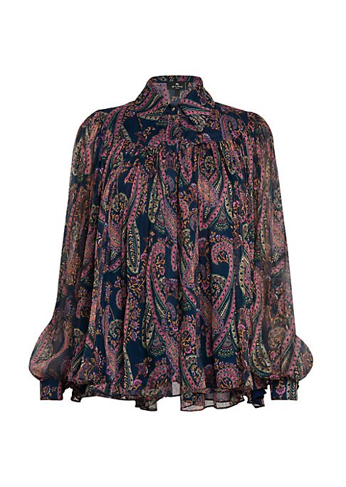 Vibrant Print Silk Top