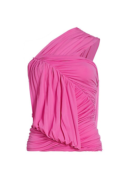 Draped Asymmetrical Jersey Top