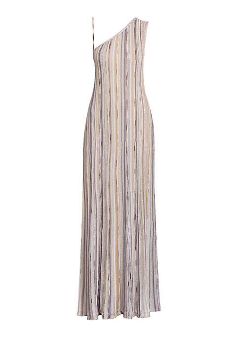 Glistening Asymmetric Maxi Dress
