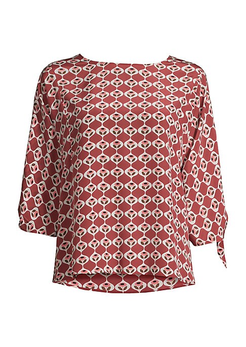 Silk Geometric Charm Blouse