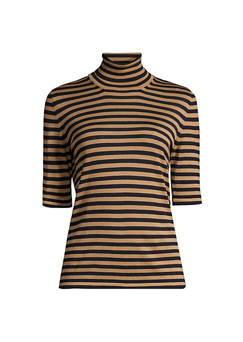 Cozy Striped Turtleneck Top