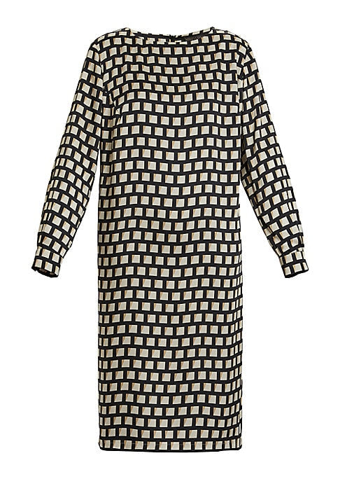 Geometric Elegance Midi Dress