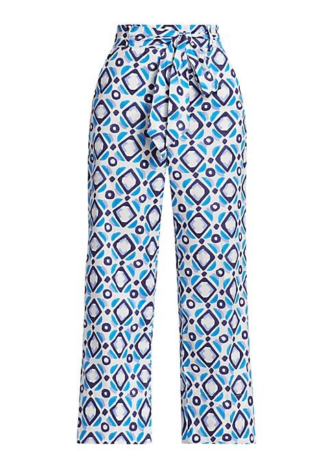 Versatile Print Crop Pants