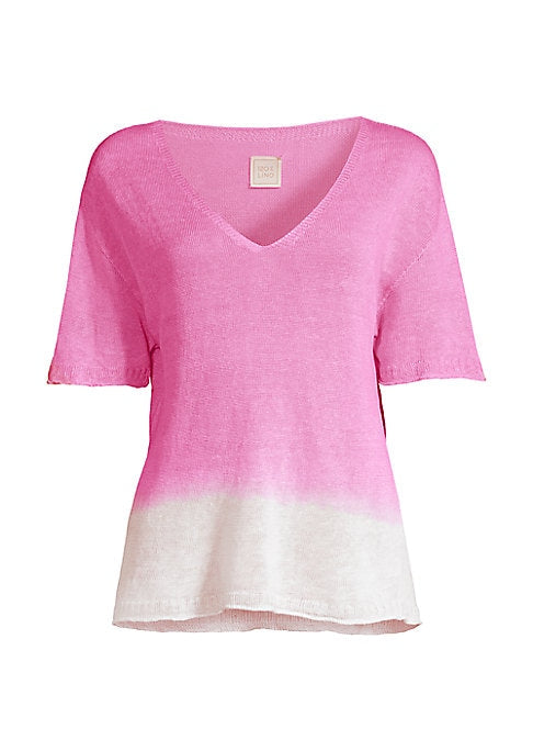 Beachy Tie-Dye V-Neck Top