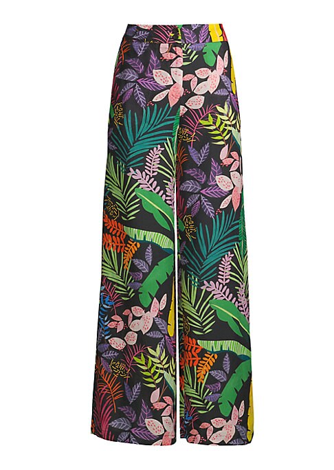 Tropical Linen Wide Pants