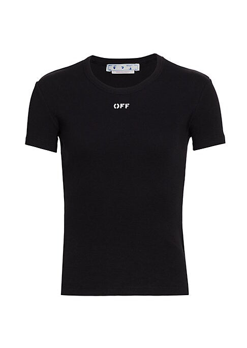 Ribbed Crop Logo Tee
