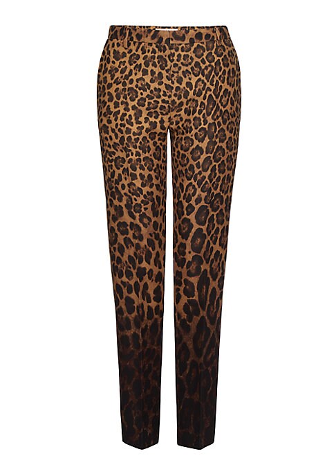 Chic Animal Print Trousers