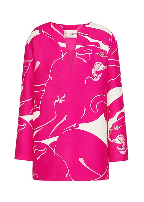 Panther Embroidered Mini Dress