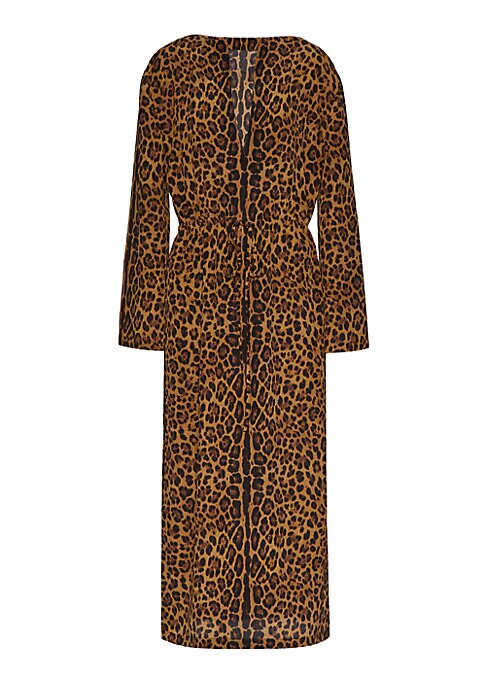 Silken Animal Print Dress
