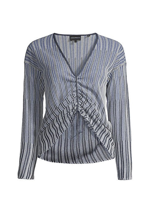 Textured V-Neck Top