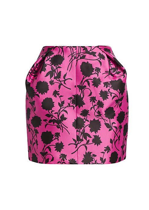Floral Ruched Mini Skirt