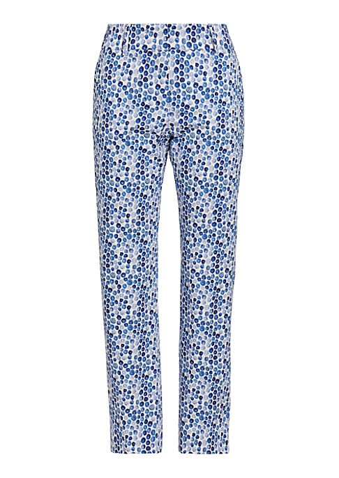 Dot-Print Slim Trousers