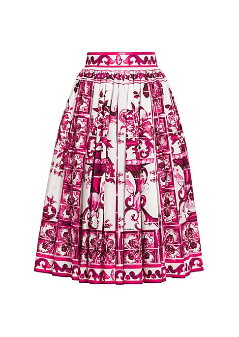 Artful Pleat Midi Skirt