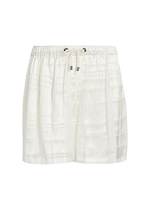 Chic Satin Plaid Shorts