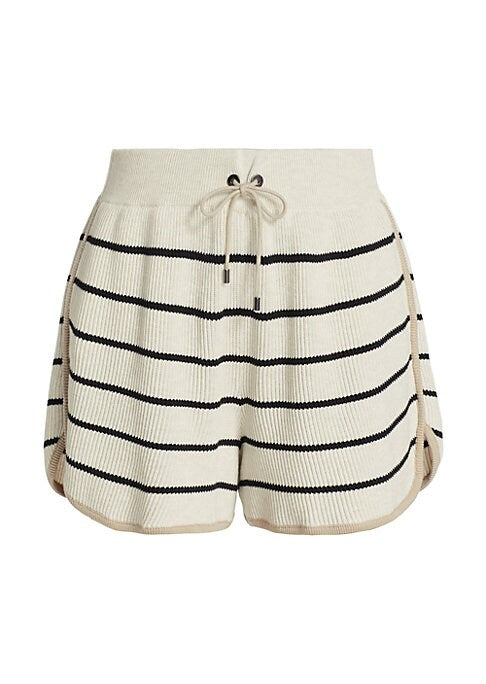 Striped Knit Dolphin Shorts