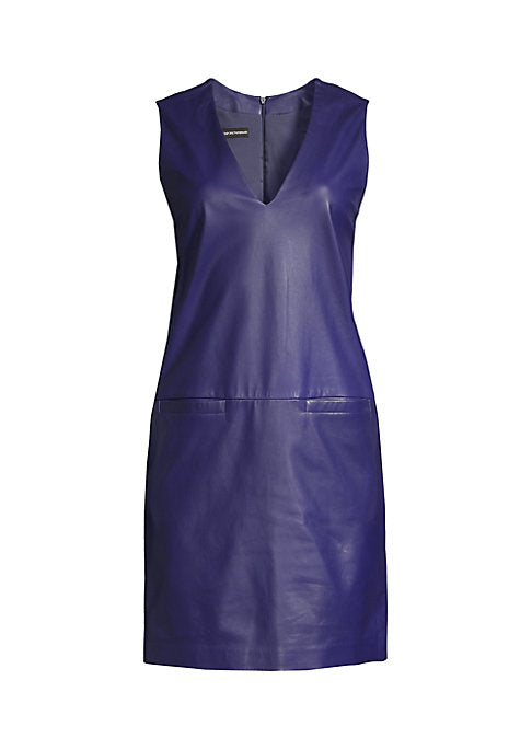 Chic Leather Shift Dress