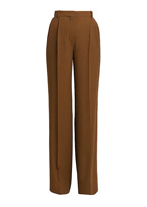Chic Silk Striped Trousers