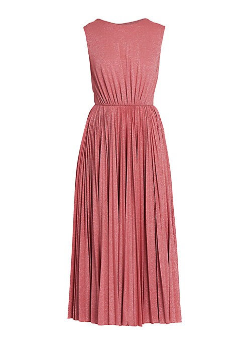 Glittering Pleats Midi Dress