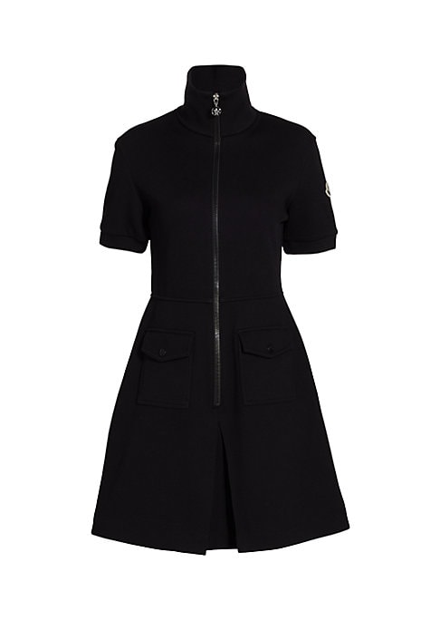 Sporty Turtleneck Flair Dress