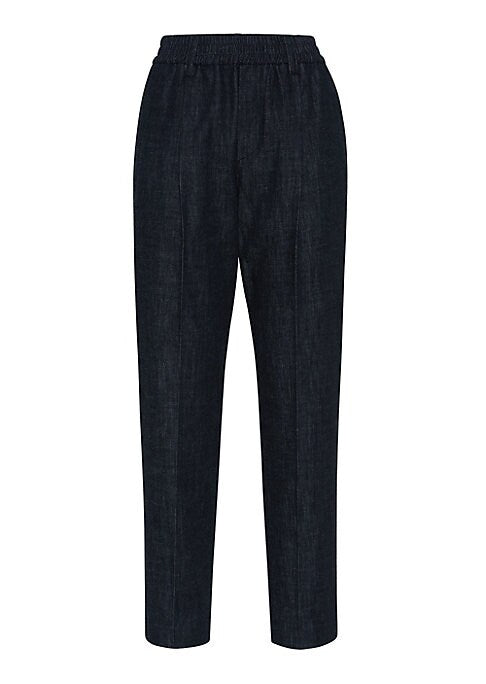 Shiny Loop Denim Trousers