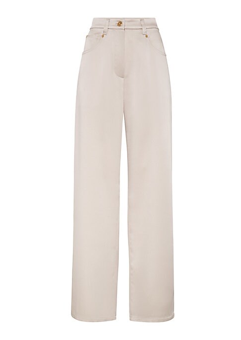 Glossy Five-Pocket Trousers