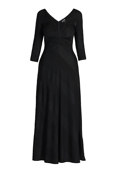 Striking V-Neck Midi Dress